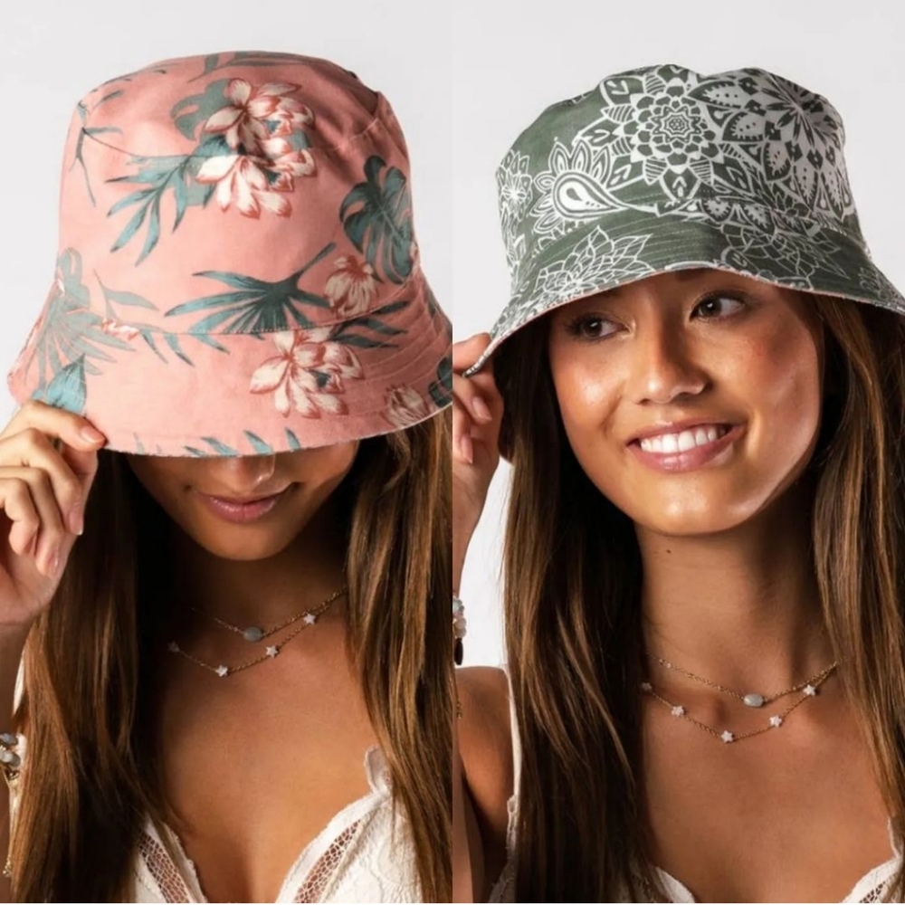 Reversible Floral and Paisley Bucket Hat
